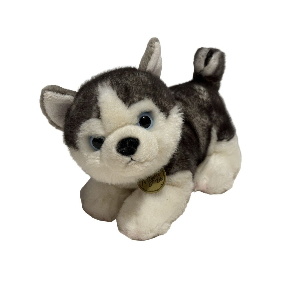 Aurora Miyoni Tots Husky 8 inch Grey White Soft Plush Blue Eyes Toy